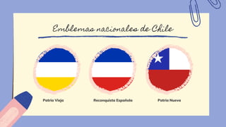 Emblemas nacionales de Chile
Patria Vieja Reconquista Española Patria Nueva
 