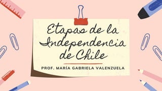Etapas de la
Independencia
de Chile
PROF. MARÍA GABRIELA VALENZUELA
 