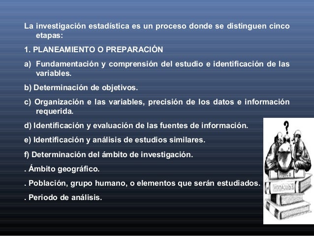Etapas de la investigación estadistica (2)