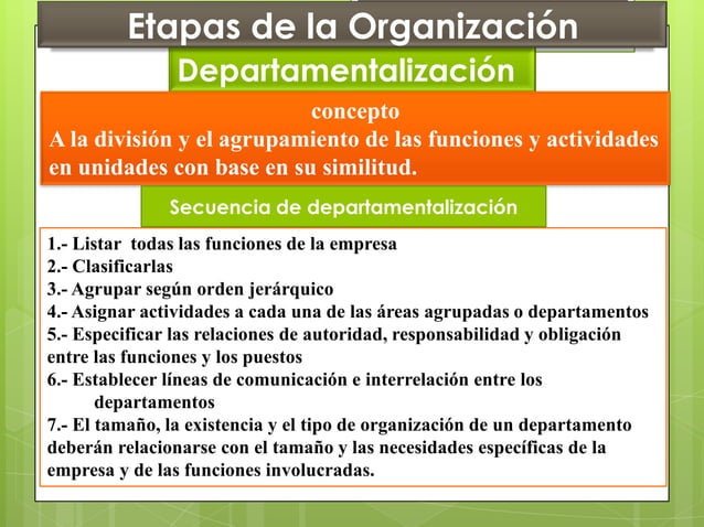 Etapas de la organizacion | PPT