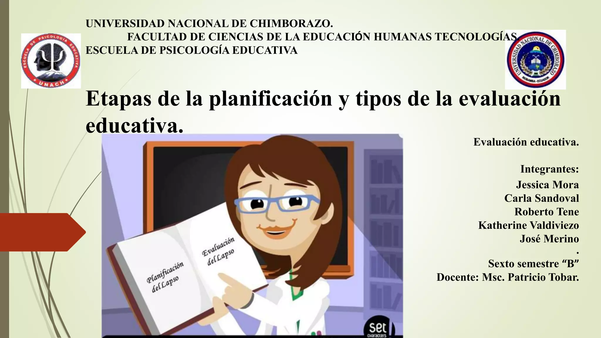 Etapas de la planificacion de la evaluacion y tipos de evaluacion ...
