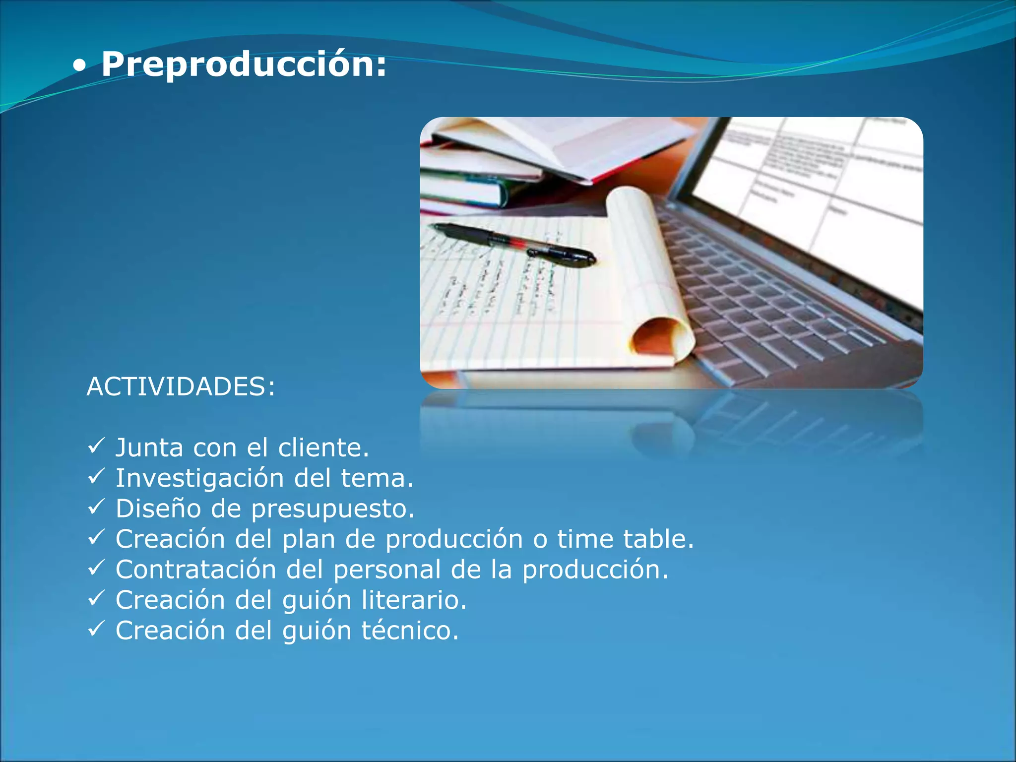 Etapas de la producción audiovisual | PPT