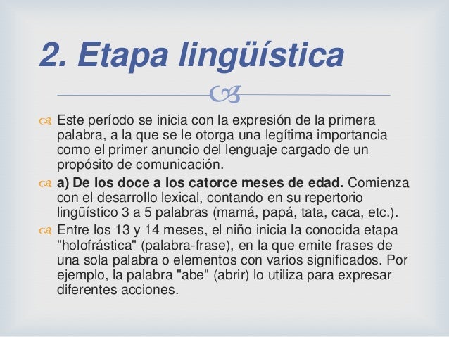 Etapas del desarrollo del lenguaje