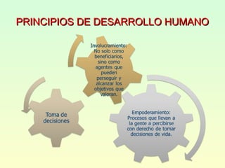 PRINCIPIOS DE DESARROLLO HUMANOPRINCIPIOS DE DESARROLLO HUMANO
 