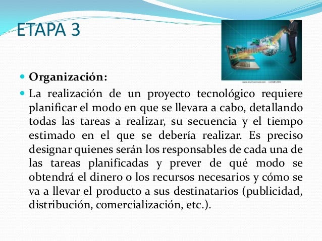 Etapas del Proyecto Tecnológico