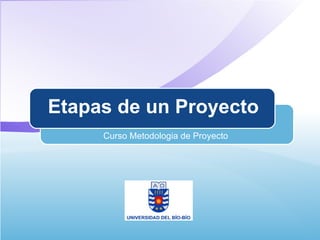 Etapas de un Proyecto Curso Metodologia de Proyecto 