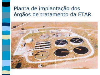 Planta de implantação dos
órgãos de tratamento da ETAR
 