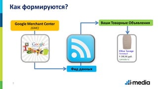 7
Как формируются?
Фид данных
Google Merchant Center
(GMC)
Ваши Товарные Объявления
 