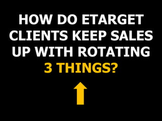 How to keep sales up with Etarget