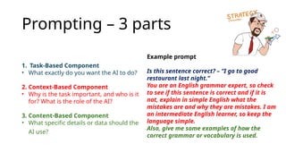AI prompting skills to make teaching materials for deep learning.ETA ...