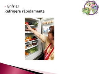  Enfriar
Refrigere rápidamente
 