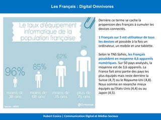 Les Français : Digital Omnivores
Derrière ce terme se cache la
propension des Français à cumuler les
devices connectés.
1 ...
