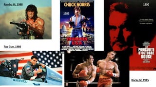 Rambo III, 1988
Top Gun, 1986
1985
1990
Rocky IV, 1985
 