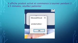 Il affiche produit activé et commence à tourner pendant 2
à 5 minutes, veuillez patienter
 