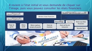 Il revient à l’état initial et vous demande de cliquer sur
l’image, puis vous pouvez consulter les états financiers
 