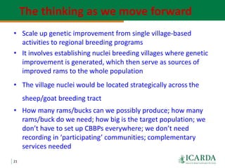 Community-based sheep breeding in Ethiopia: Attractive approach to low input systems