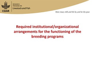 Enabling environment for success of sheep breeding programs