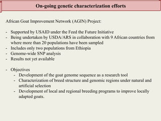 Insights into the genetic diversity and structure of indigenous ovi-caprine populations in Ethiopia