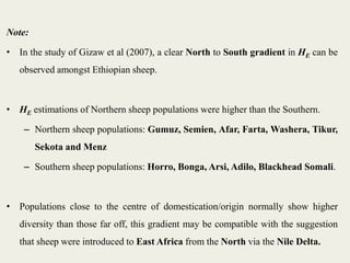 Insights into the genetic diversity and structure of indigenous ovi-caprine populations in Ethiopia