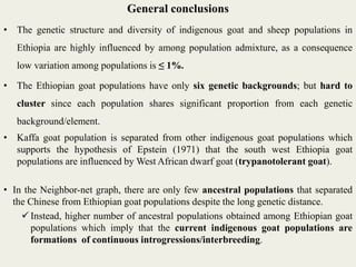 Insights into the genetic diversity and structure of indigenous ovi-caprine populations in Ethiopia