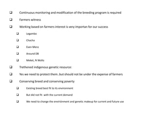 Sheep crossbreeding in Ethiopia