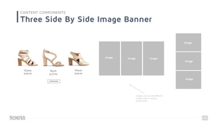50
CONTENT COMPONENTS
Three Side By Side Image Banner
Images can be reshuffled for
mobile view or simply
scaled down
Image Image Image
Image
Image
Image
 