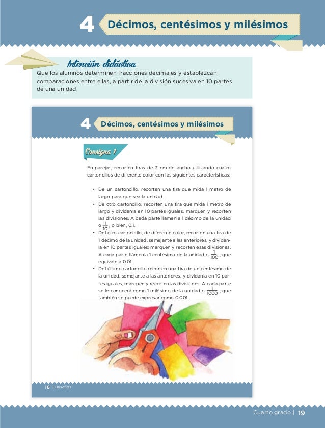 Desafíos cuarto grado docente