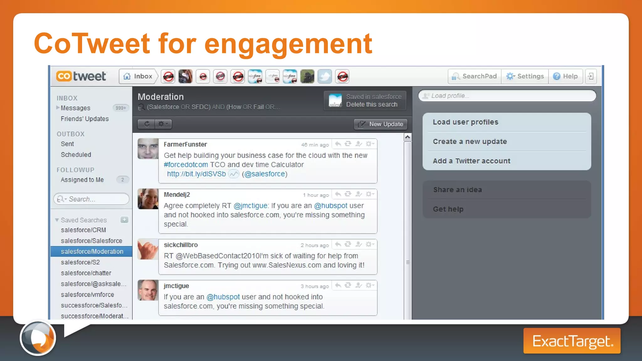 CoTweet for engagement 