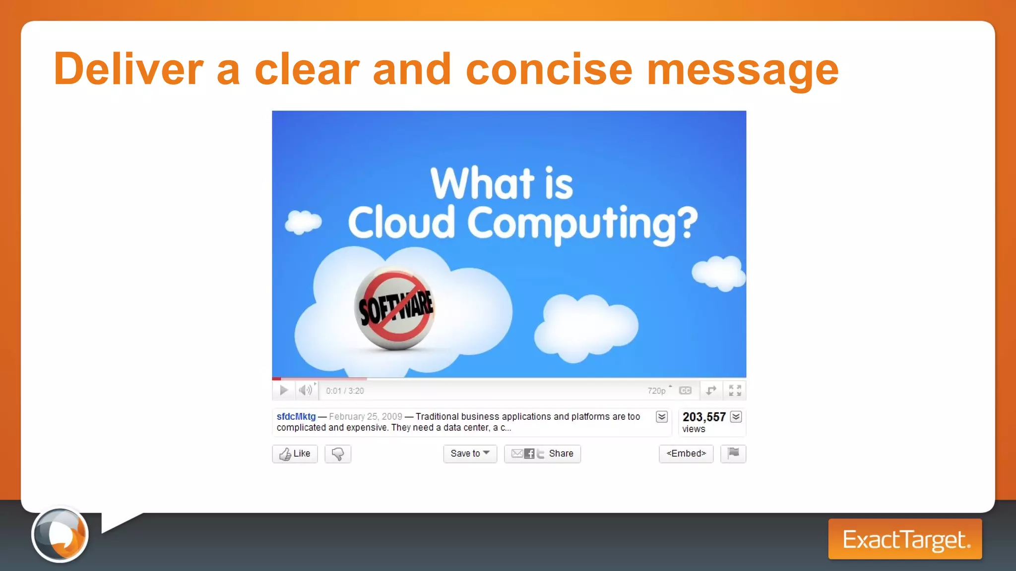 Deliver a clear and concise message 