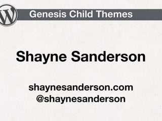 Genesis Child Themes - Emerging Tech Conference 2012
