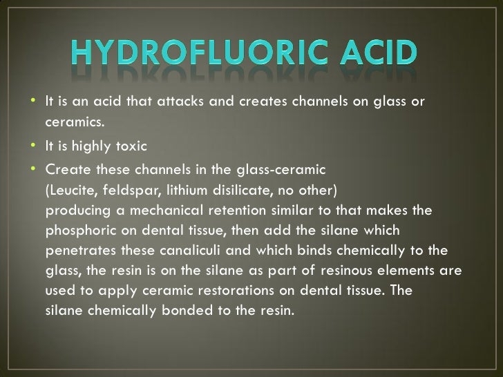 Etchant in dentistry