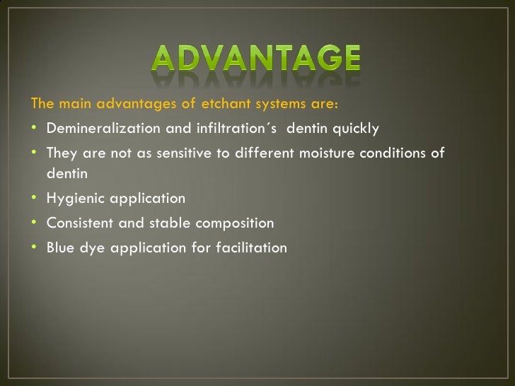 Etchant in dentistry