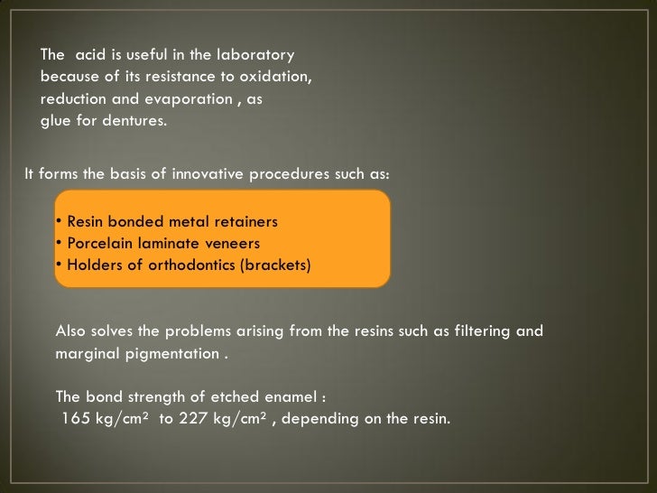 Etchant in dentistry