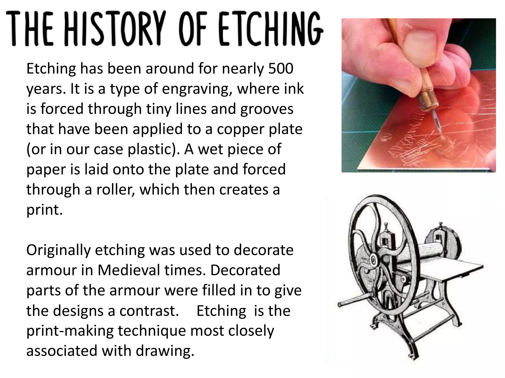 Etching letter power point