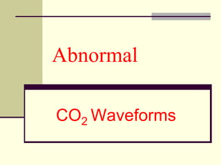 Abnormal
CO2 Waveforms
 