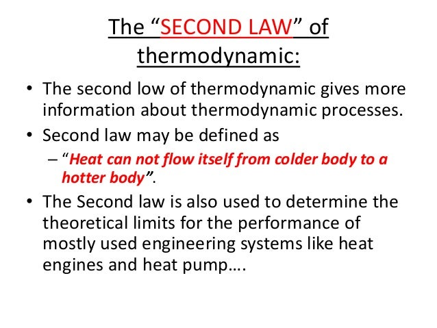 Second law of thermodynamic
