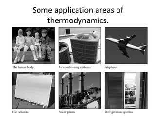 Some application areas of
thermodynamics.
3
 