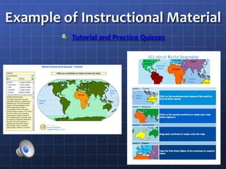 Example of Instructional Material
Tutorial and Practice Quizzes
 