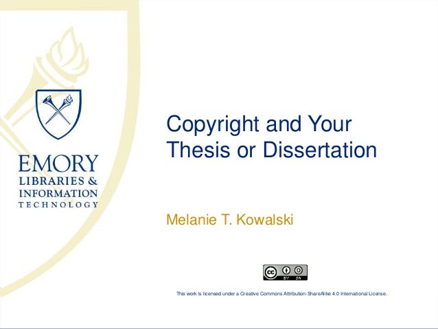 Dissertation copyright
