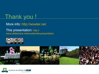 Thank you ! More info:  http://wowter.net This presentation:  http:// www.slideshare.net/wowter/ete -presentation 