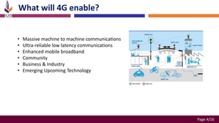 Presentation slide of 4g communication system. | PPTX