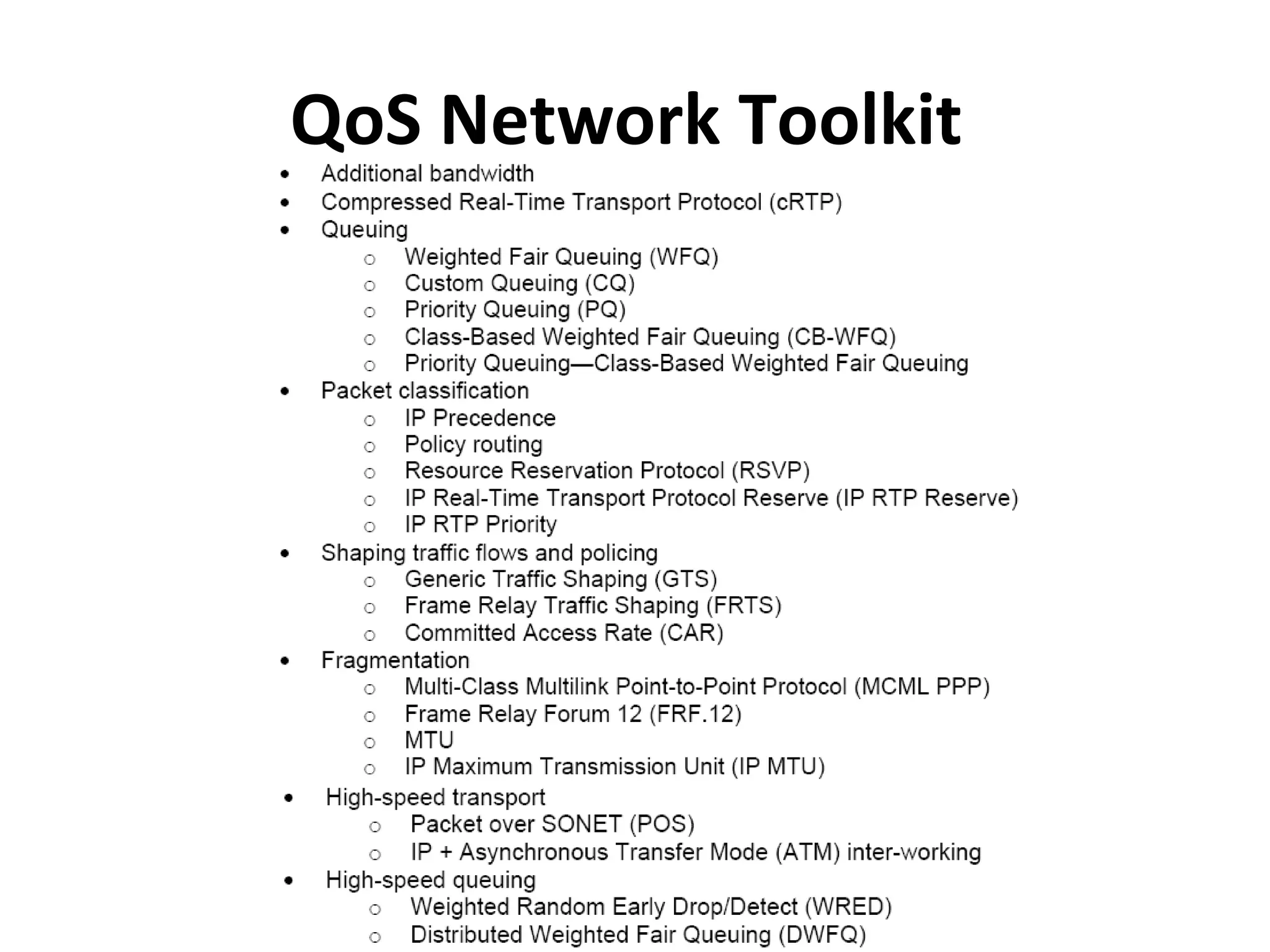 QoS Network Toolkit  