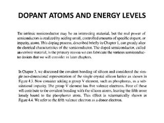DOPANT ATOMS AND ENERGY LEVELS
 