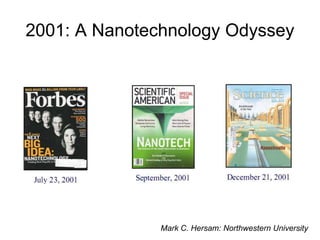 2001: A Nanotechnology Odyssey




               Mark C. Hersam: Northwestern University
 