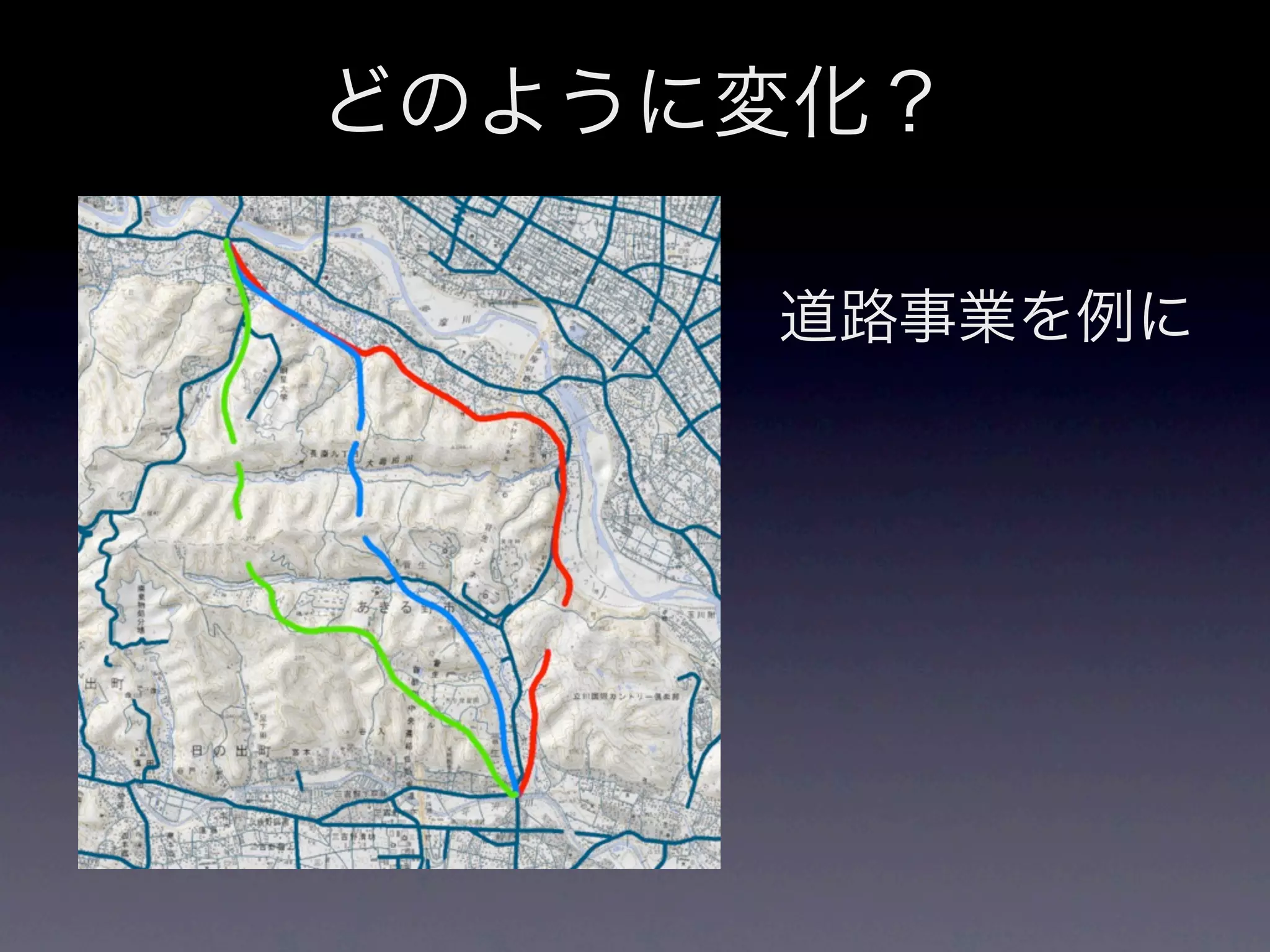 どのように変化？

     道路事業を例に
 