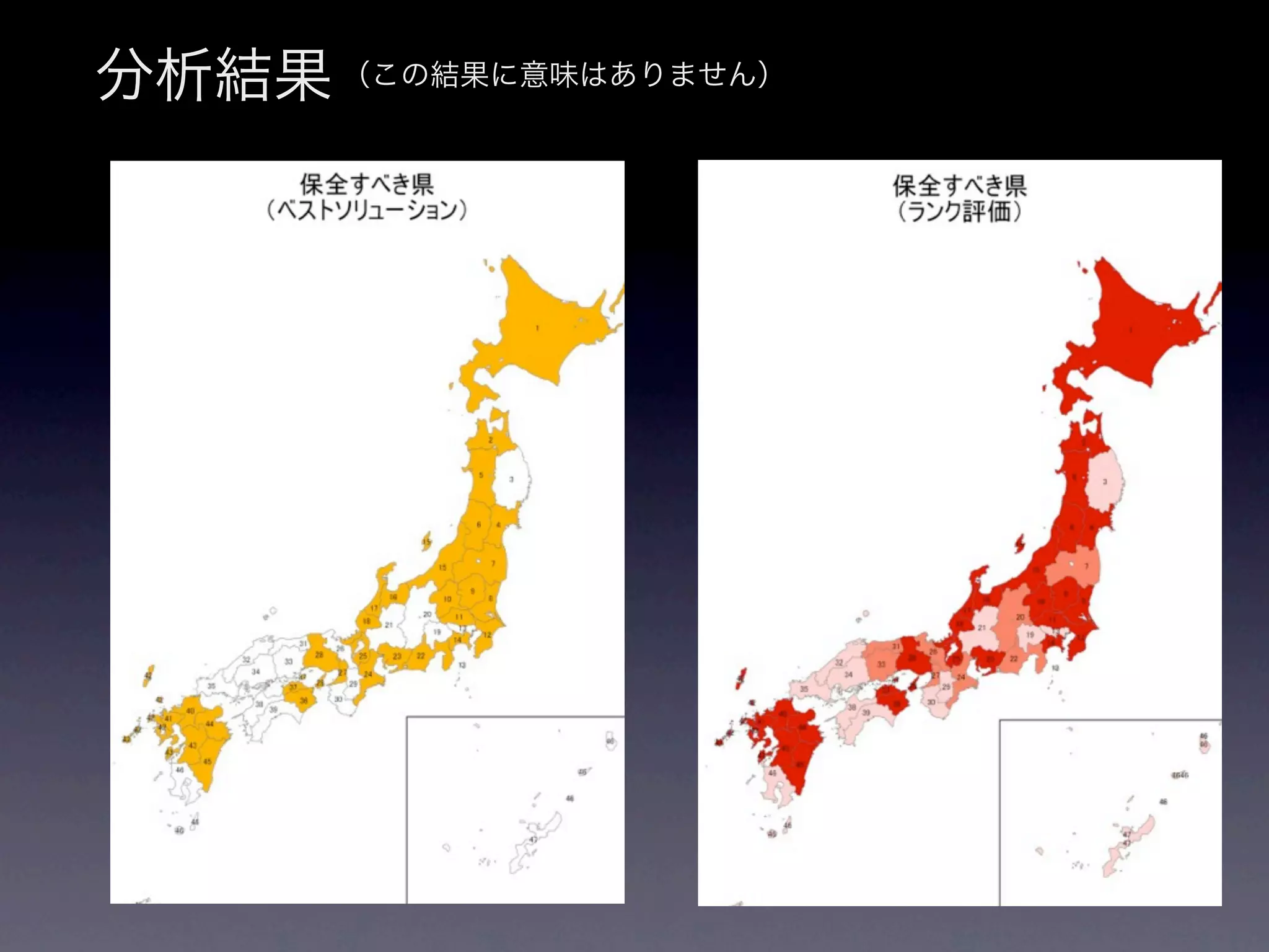 分析結果 （この結果に意味はありません）
 
