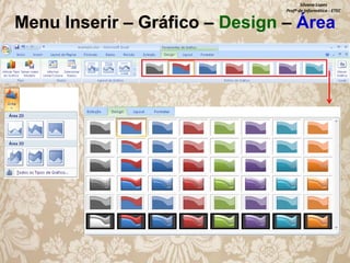 Silvana Lopes
Profª de Informática - ETEC

Menu Inserir – Gráfico – Design – Área

 