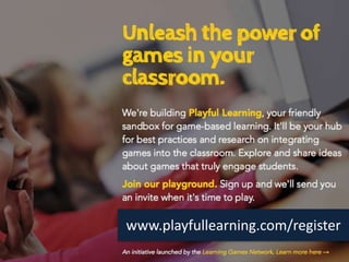 www.playfullearning.com/register
 