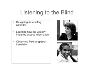Auditory Interfaces for Small Screen Mobile Devices | PPT