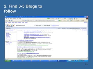 2. Find 3-5 Blogs to follow 